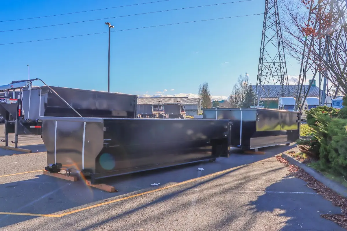 Roll-off dumpster ready for waste disposal at job site for Roll Off Dumpster Rental in Lexington